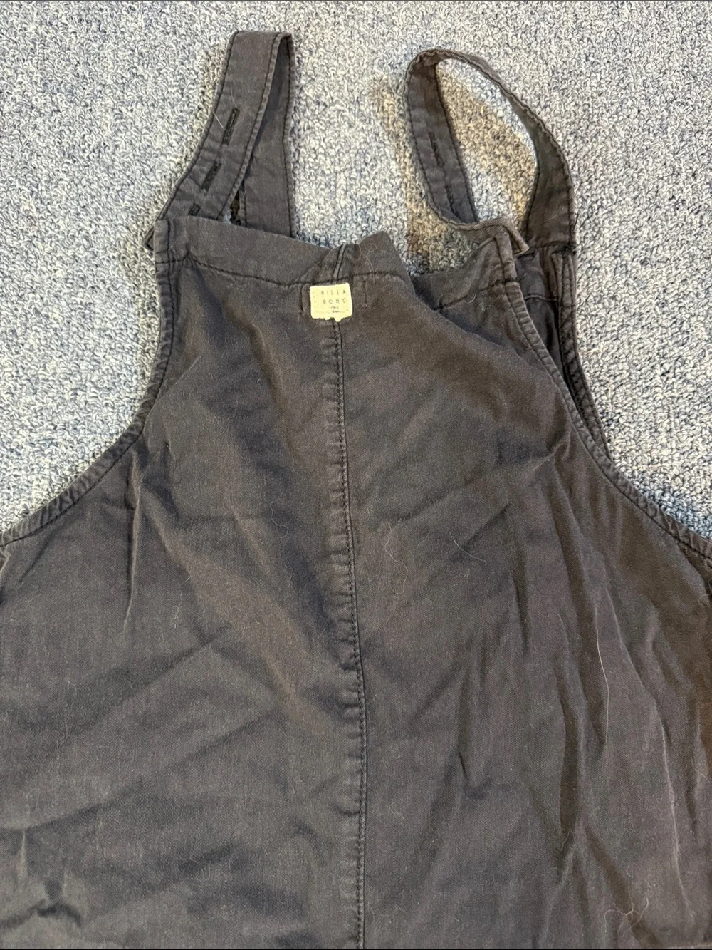 Girls Billabong Black Utility Button-Front Overalls